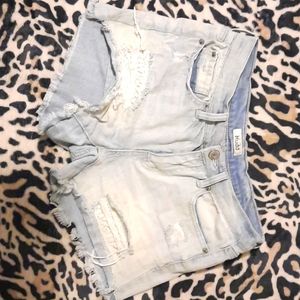 Shorts they are Mudd and have lace in the holes